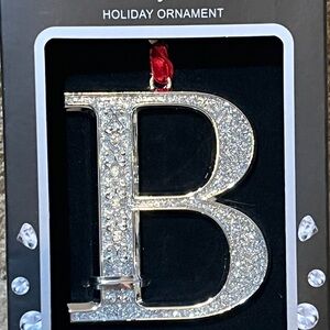 Harvey Lewis Christmas Tree Holiday Monogram Ornament Letter B SWAROVSKI Crystal
